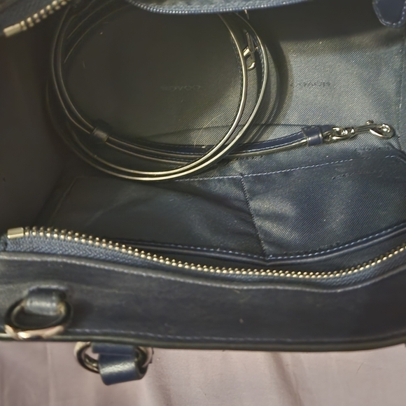 Coach Crosby w/ floral rivets Satchel Black/dk Gray GUC - Picture 8 of 16